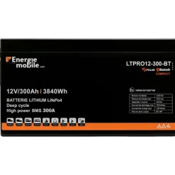 Outlet Energie Mobile EM Batterie Lithium LTPRO 12-300Ah HD-P-BT - 3840 Wh