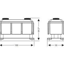 Hot Energie Mobile EM Busbar 600A 3 x M8