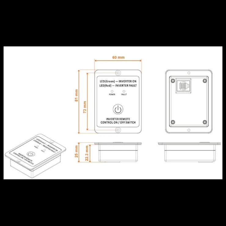 Discount Energie Mobile EM Commande à distance convertisseur DC-AC | PSW-V2