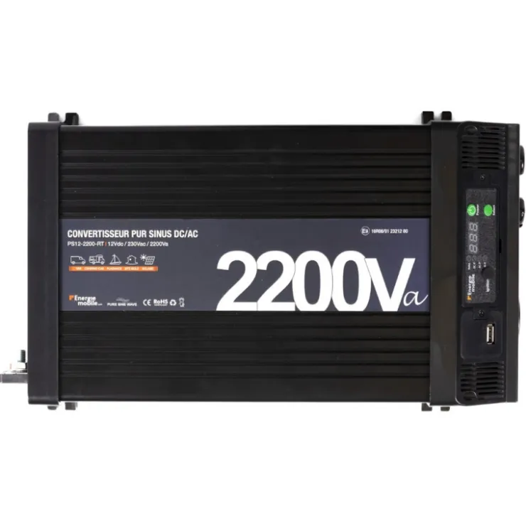 Sale Energie Mobile EM Convertisseur sinusoïdal DC-AC | PS RT-V2 | 2200 Va