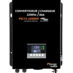 Discount Energie Mobile EM Convertisseur/Chargeur sinusoïdal DC-AC | PSC12-2200DIF