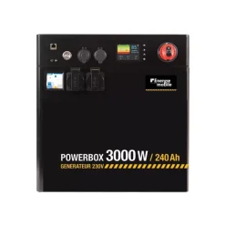 Outlet Energie Mobile EM Générateur lithium 230V POWERBOX|3000 W / 240 Ah
