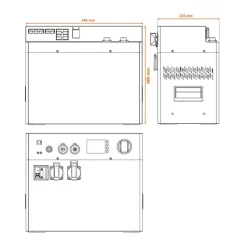 Outlet Energie Mobile EM Générateur lithium 230V POWERBOX|3000 W / 240 Ah