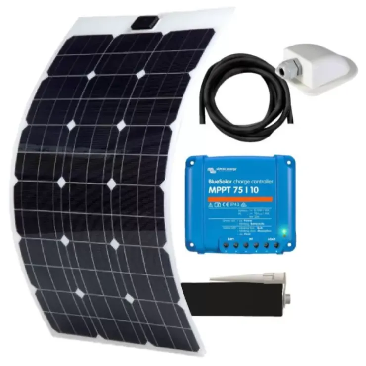 Outlet Energie Mobile - Victron Energy EM Kit solaire Flexible 120 W - VICTRON Bluesolar MPPT 75/10
