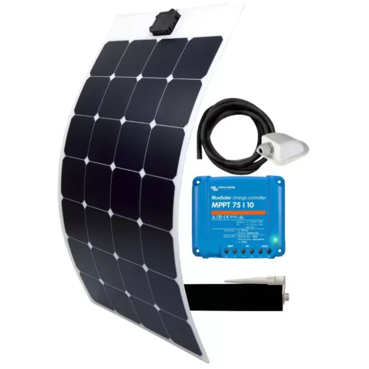 New Energie Mobile - Victron Energy EM Kit solaire X-flex ETFE 125 W - VICTRON Bluesolar MPPT 75/10