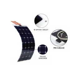 Clearance Energie Mobile - Victron Energy EM Kit solaire X-flex ETFE noir 125 W - VICTRON Bluesolar MPPT 75/10
