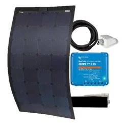 Best Energie Mobile - Victron Energy EM Kit solaire X-flex ETFE noir 170 W - VICTRON Bluesolar MPPT 75/15