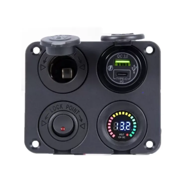 Discount Energie Mobile EM Mini tableau C 12V + USB/C + Voltmètre Pro DC