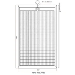 Outlet Energie Mobile EM Panneau solaire PERC-HD slim 190