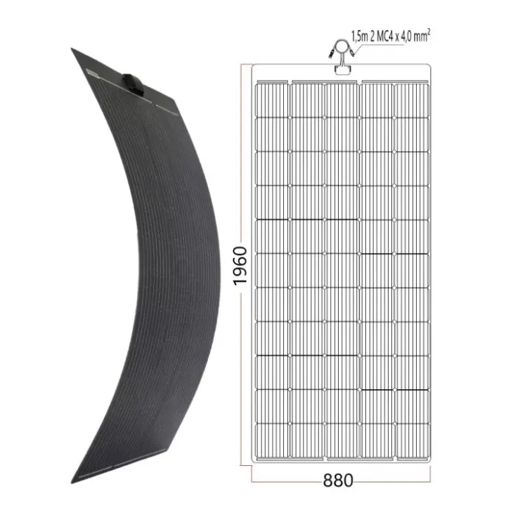 Discount Energie Mobile EM Panneau solaire souple PERC 350 W Noir