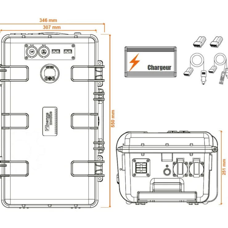Sale Energie Mobile EM Powercase PK2500-200 | 2560 Wh