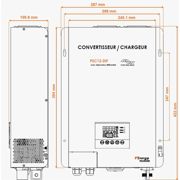 New Energie Mobile EM PSC12-4300DIF | Convertisseur Chargeur 120A