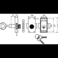 Euromarine Verrou inox à clé