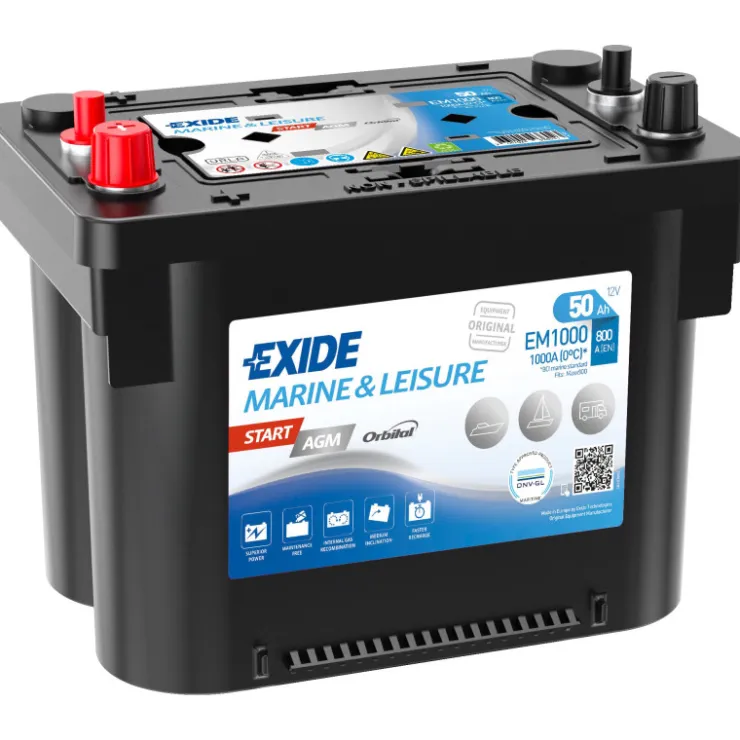 Hot EXIDE Batterie Start AGM EM1000 | 50 Ah