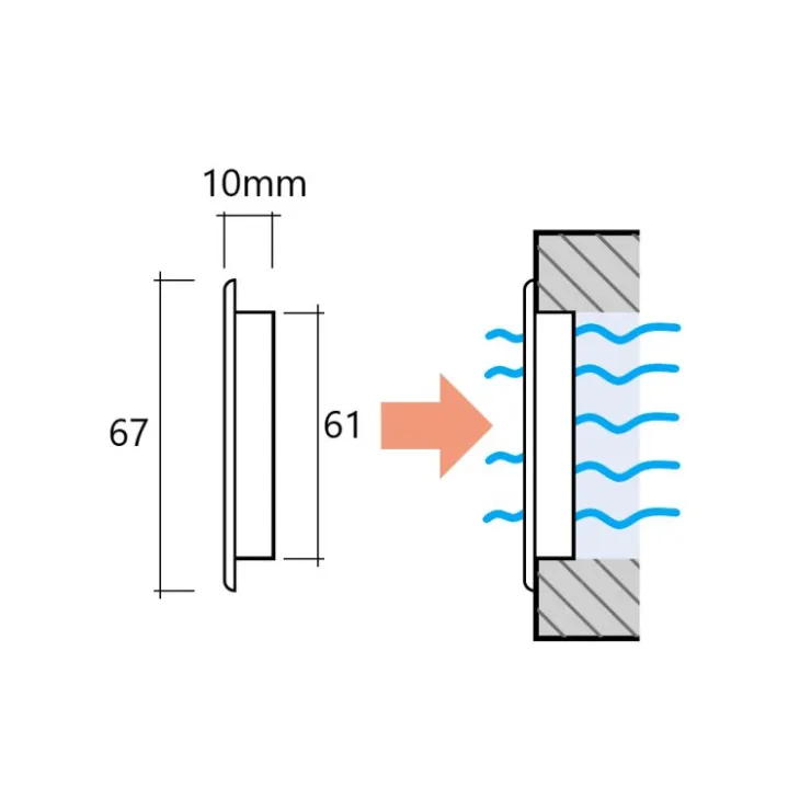Sale Lilie FAP Grille aération de coffre 10 cm² | ø 60 mm