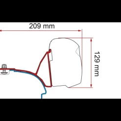 Outlet Fiamma Adaptateur F43Van | VW T5 T6 T6.1 avec rail C