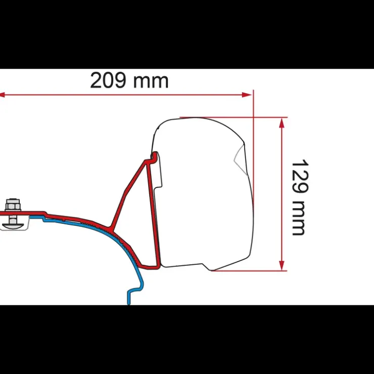 Outlet Fiamma Adaptateur F43Van | VW T5 T6 T6.1 avec rail C