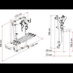 Hot Fiamma Carry-Bike Frame Sprinter 3 bikes