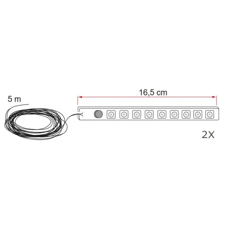Clearance Fiamma Kit Awning LED