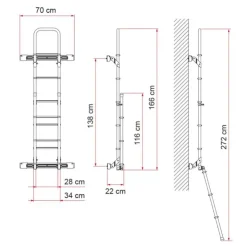 Hot Fiamma Kit Bars échelle Deluxe | Sprinter 2 et Crafter 1