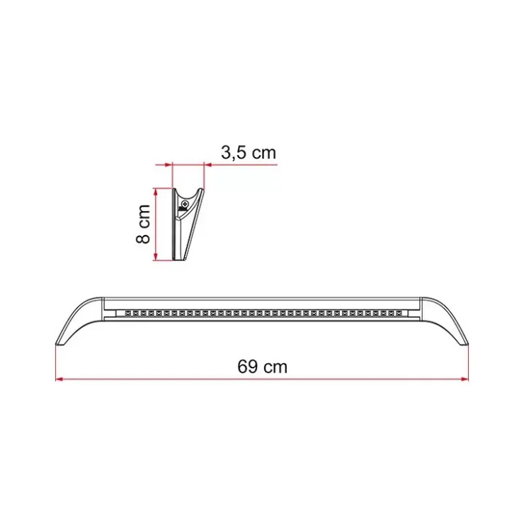 Fiamma Led Awning Light Gutter