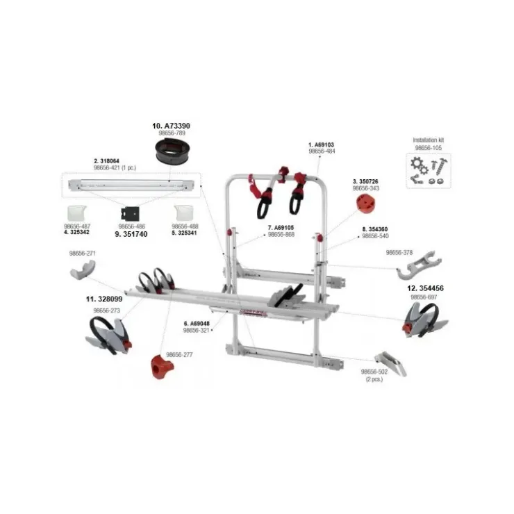 Outlet Fiamma Pièces détachées Carry Bike 200 DJ avant 2006