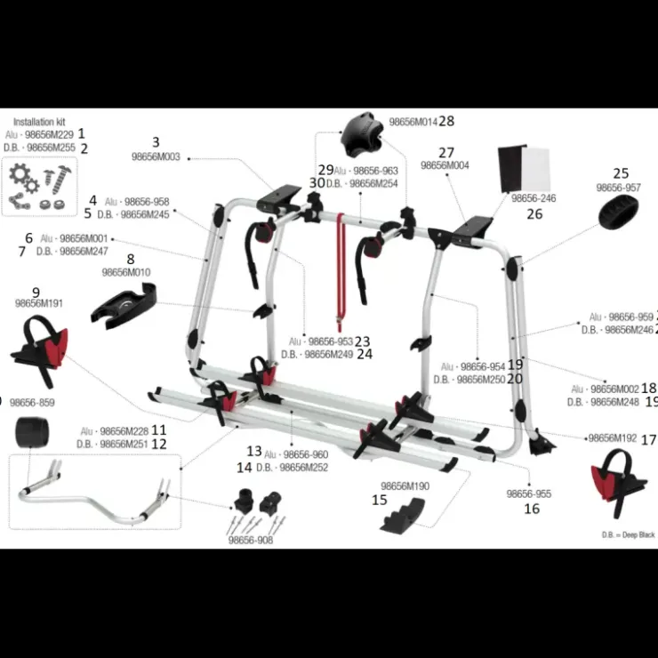 Sale Fiamma Pièces détachées Carry-Bike VW T6 PRO