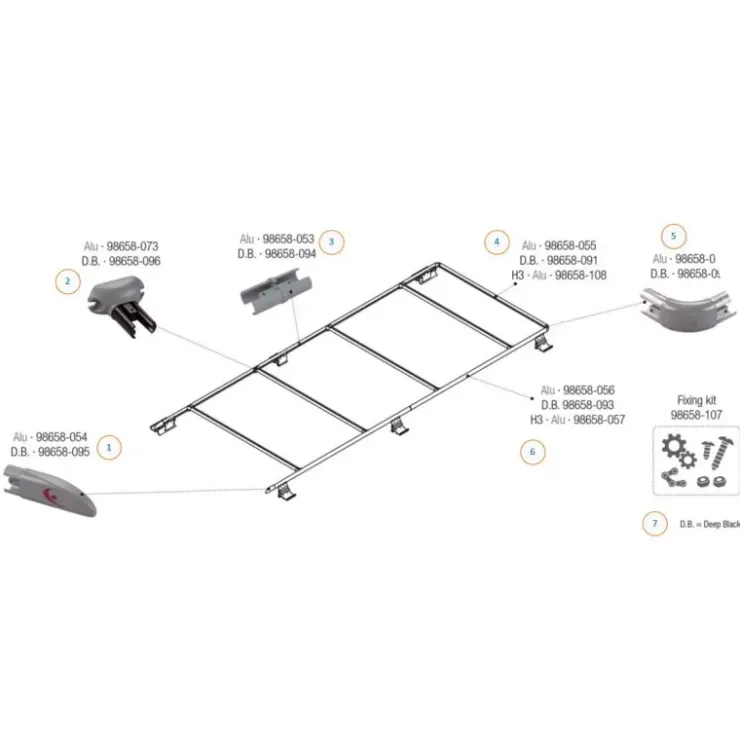 Best Fiamma Pièces détachées Roof Rail Ducato