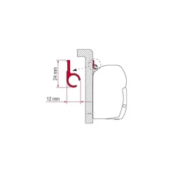 Hot Fiamma Rail Aluminium 390 cm