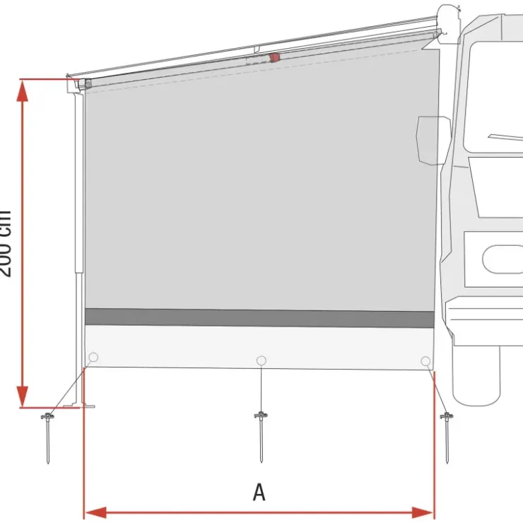 New Fiamma Sun View Side F80L