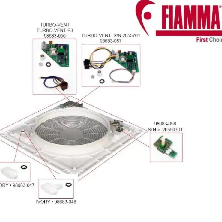 Outlet Fiamma Turbo Vent Pièces détachées
