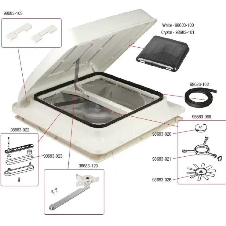 Outlet Fiamma Turbo Vent Pièces détachées