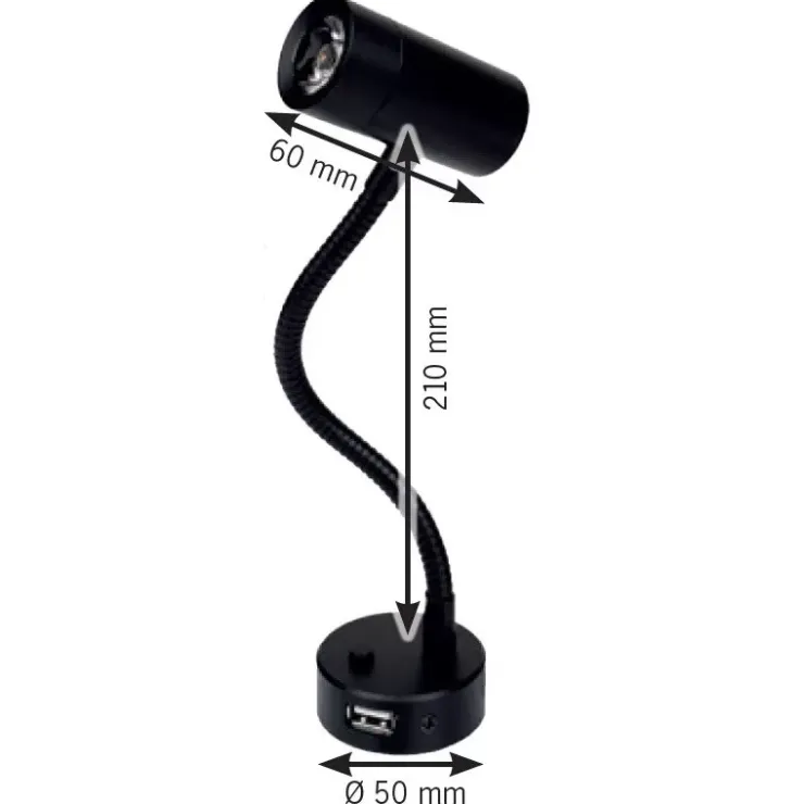 Hot FRILIGHT Flex D4 | Liseuse LED flexible 210 mm avec USB