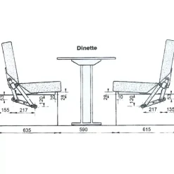 Gestek Ferrures de banquette 3 positions