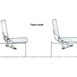 Gestek Ferrures de banquette 3 positions