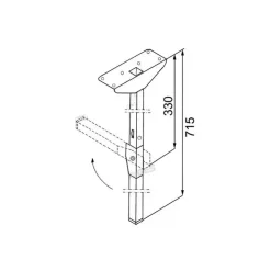 Discount Gestek Pied de table 715 - 300 mm