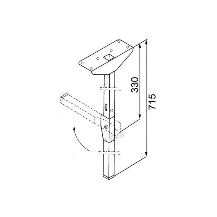 Discount Gestek Pied de table 715 - 300 mm