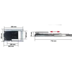 Online Gestek Support TV placard 180° bras court grand modèle
