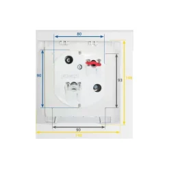 Outlet Haba Socle extérieur 230V + 12V + HDMI + satellite