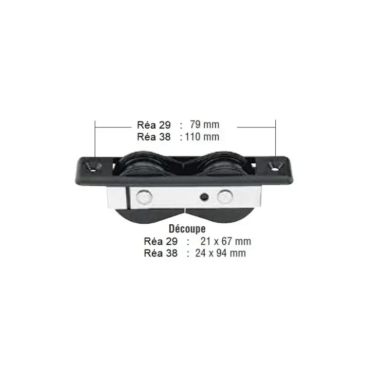 Clearance Harken Small Boat Bullet double à encastrer