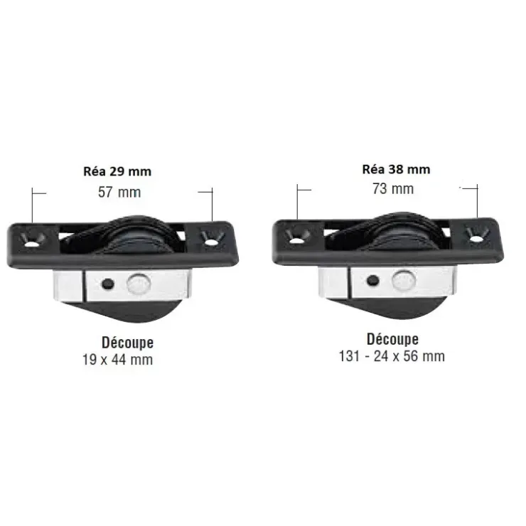 Hot Harken Small Boat Bullet simple à encastrer