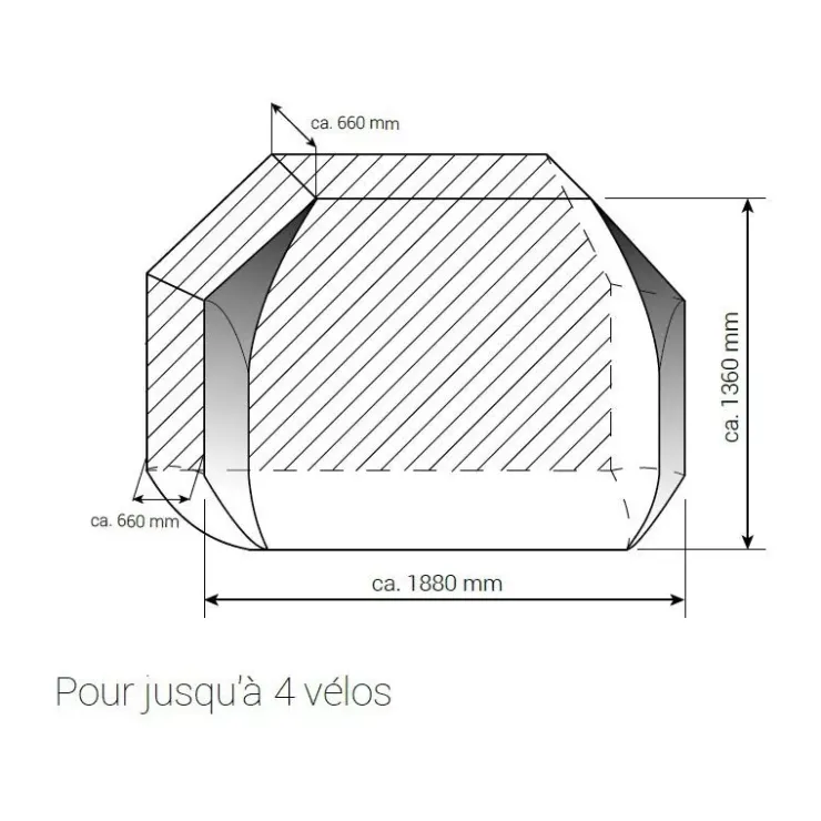 Discount Hindermann Housse de porte-vélos