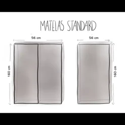 Online H2R Matelas pour lit peigne Simple Vans 112 cm