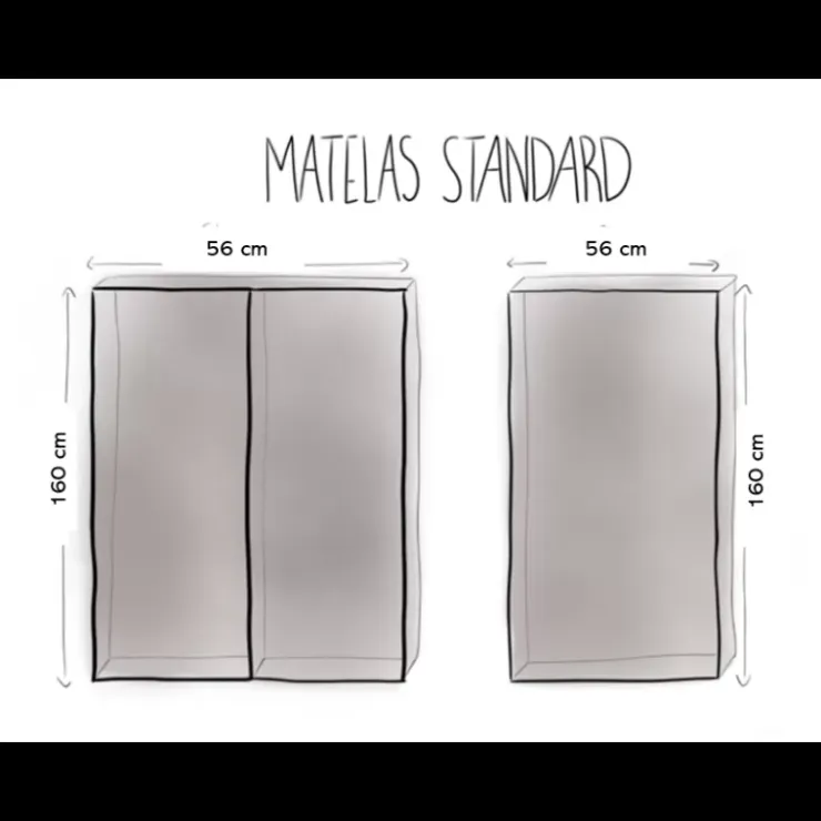 Online H2R Matelas pour lit peigne Simple Vans 112 cm