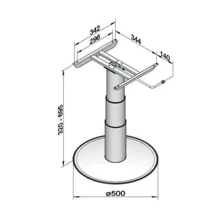 Online Ilse Technik ILSE Pied de table 7037 G06