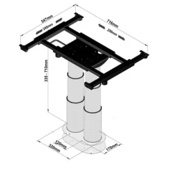 New Ilse Technik ILSE Pied de table 7329 GX8RE