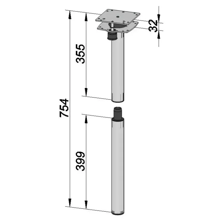 Outlet Ilse Technik ILSE Pied de table 7352GR