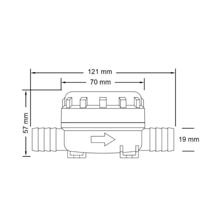 Sale Jabsco Filtre en ligne 13 mm