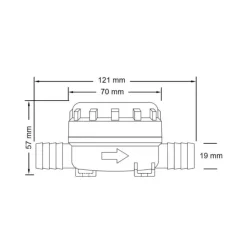 New Jabsco Filtre en ligne 19 mm