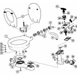 Jabsco Kit entretien WC Twist'n'lock